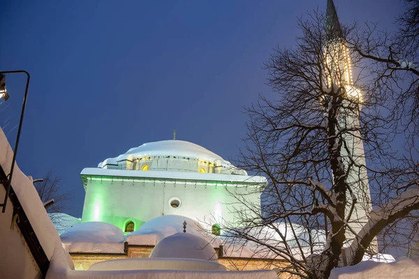 Winter Der Alten Traditionellen Stadt Sarajevo Bosnien — Stockfoto