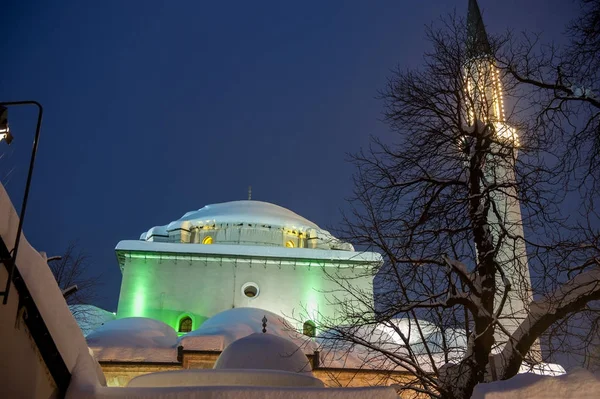 Winter Der Alten Traditionellen Stadt Sarajevo Bosnien — Stockfoto