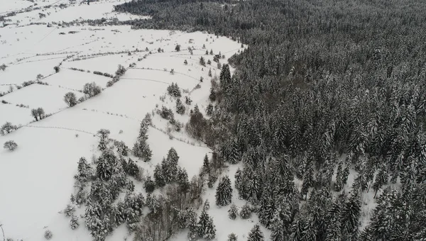Luchtfoto Landelijke Winterplaats — Stockfoto
