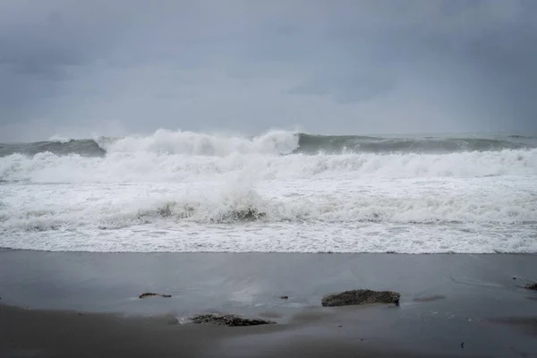 Winter Sea Beach People — Stock Photo, Image