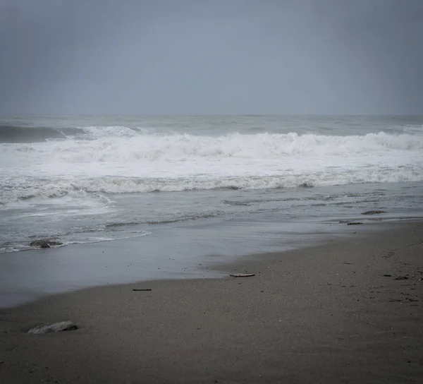 Praia Mar Inverno Sem Pessoas — Fotografia de Stock