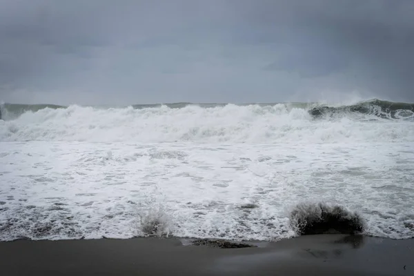 Praia Mar Inverno Sem Pessoas — Fotografia de Stock