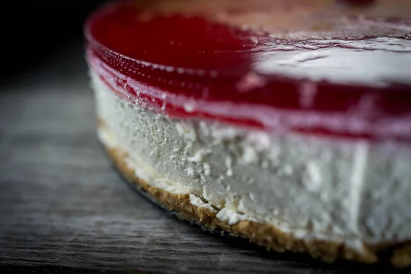 Delicioso Primer Plano Tarta Queso Con Bayas — Foto de Stock