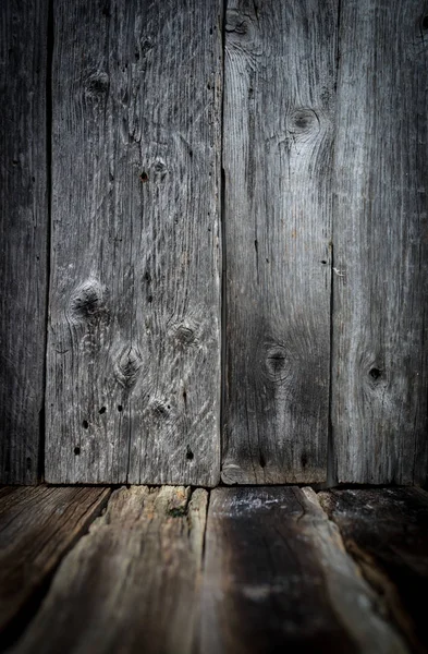 Выветрившийся Старый Деревянный Темный Фон — стоковое фото