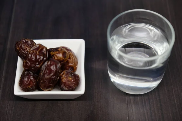 Medjool Dates Wooden Table — Stock Photo, Image