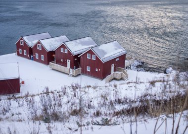 Kışın güzel İskandinav Lofoten 'i