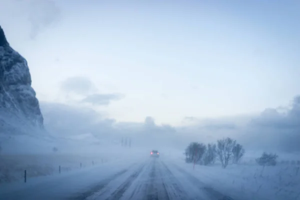 Αγροτική Χειμερινή Σκηνή Στη Βόρεια Σκανδιναβία — Φωτογραφία Αρχείου