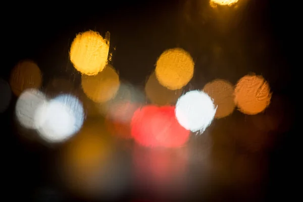City Night Blurred Traffic Lights — Stock Photo, Image