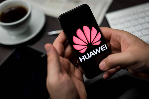 Νέα Υόρκη Νέα Υόρκη Usa 2019 Λογότυπο Της Huawei Στο — Φωτογραφία Αρχείου
