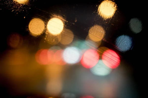 Ciudad Noche Calle Borrosa Luces — Foto de Stock