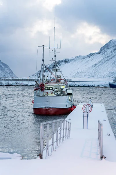 Krásný Severní Skandinávský Lofoten Zimě — Stock fotografie