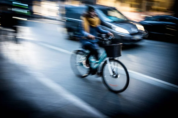 Feierabendverkehr Und Menschen Bewegung — Stockfoto