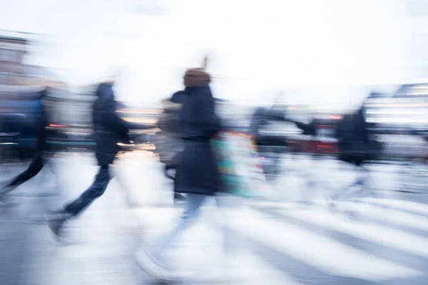 Rush Večer Hodina Lidé Pohybu — Stock fotografie