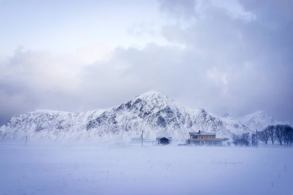 Mistige Berg Het Noorden Van Noordse Natuur — Stockfoto