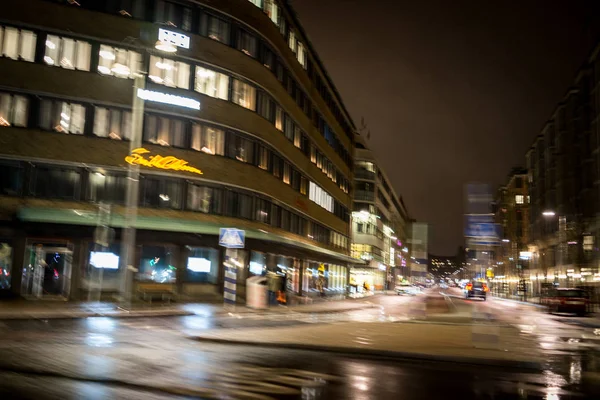 Scandinavische Winternacht Voor Kerstmis — Stockfoto