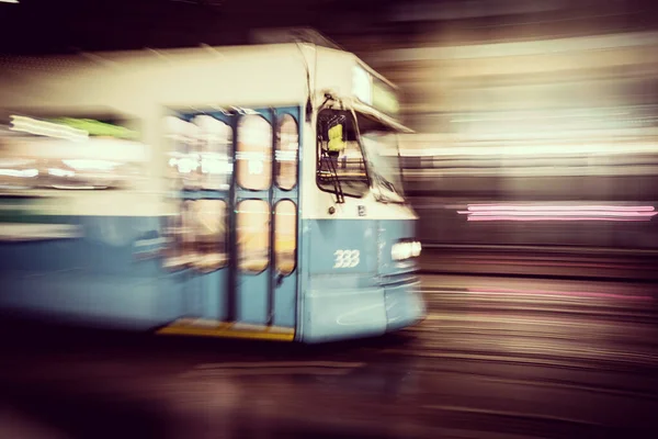 Trasporto Pubblico Cittadino Notte — Foto Stock