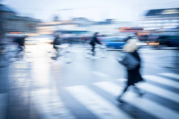 Hora Tarde Gente Movimiento — Foto de Stock