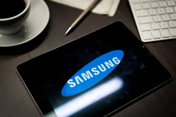 Νέα Υόρκη Νέα Υόρκη Usa 2019 Λογότυπο Της Samsung Στο — Φωτογραφία Αρχείου