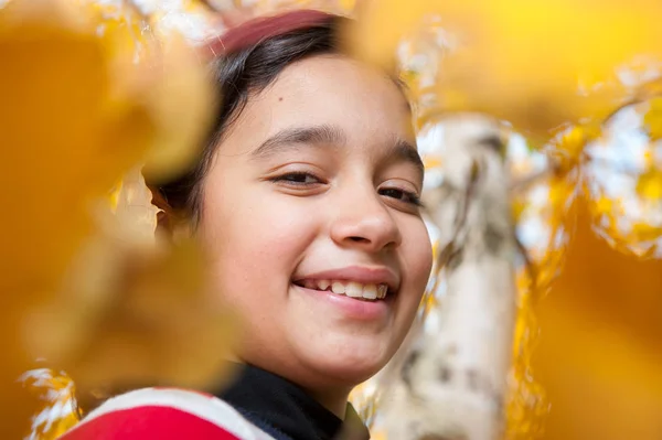 Menina Feliz Desfrutando Viagem — Fotografia de Stock