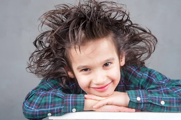 Young Boy Makes Face Expressions — Stock Photo, Image