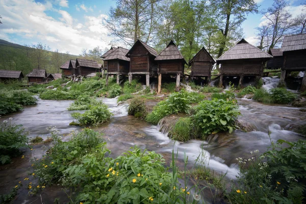 Vieux Moulins Eau Bois Sur Rivière — Photo