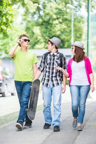 Portrait Groupe Amis Adolescents Ensemble — Photo