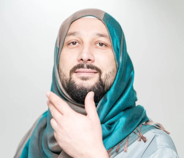 Dospělý Muslim Šátkem Hlavě — Stock fotografie