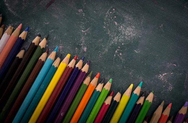 Art Color Pencils Board Background — Stock Photo, Image