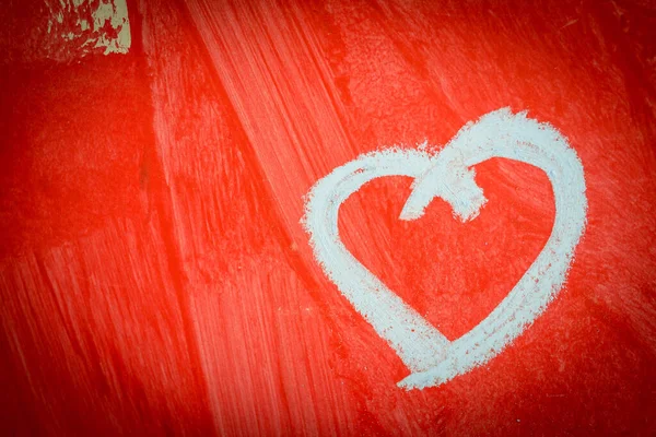 Σχήμα Καρδιάς Στον Πίνακα Κιμωλίας — Φωτογραφία Αρχείου