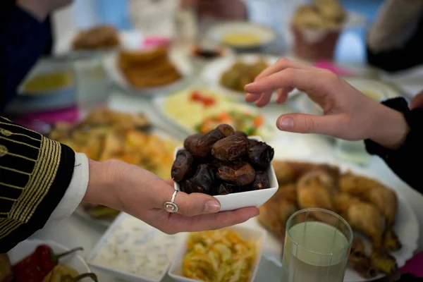 Dates Fruit Pour Avoir Iftar Dans Ramadan Ensemble — Photo