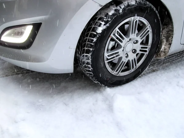 Télen autóval — Stock Fotó