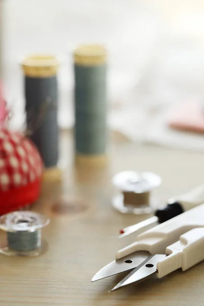 Sewing tools on the table