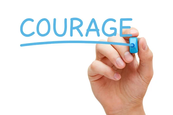 Courage Blue Marker — Stock Photo, Image