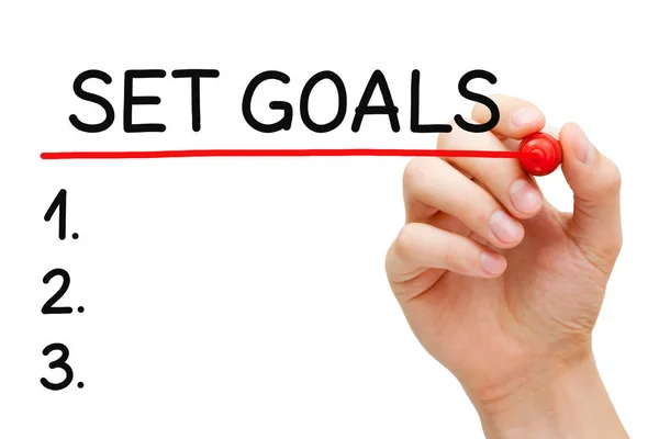 Definir conceito de lista de metas — Fotografia de Stock