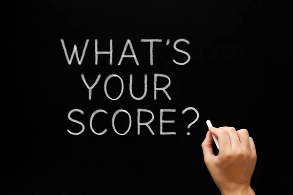 Wat Is uw Score op schoolbord — Stockfoto