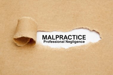 Malpractice Torn Paper Concept clipart