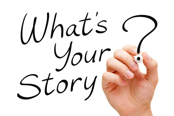 Vad är din berättelse handskriven på vitt — Stockfoto