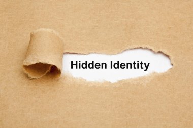Hidden Identity Torn Paper Concept clipart