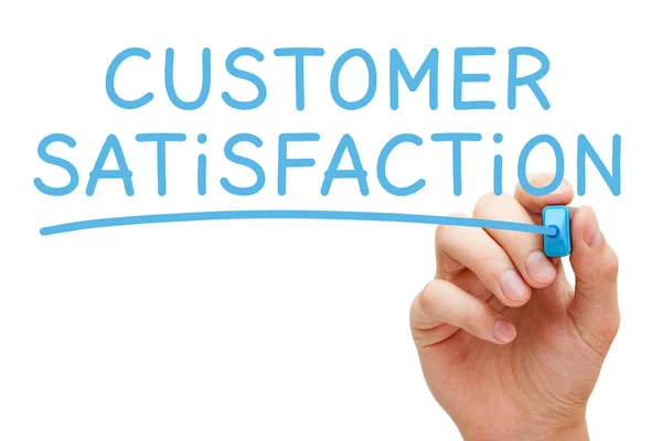 Customer Satisfaction Handwritten With Blue Marker — Stock Photo, Image