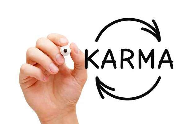 Concetto di frecce del ciclo del Karma — Foto Stock