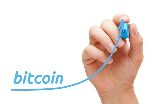 Bitcoin pijl Concept — Stockfoto