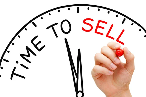Tiempo para vender el concepto de reloj — Foto de Stock
