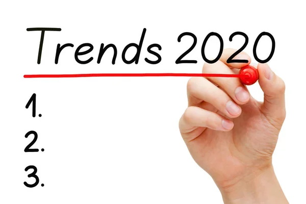 Elenco delle tendenze vuote per l'anno 2020 — Foto Stock