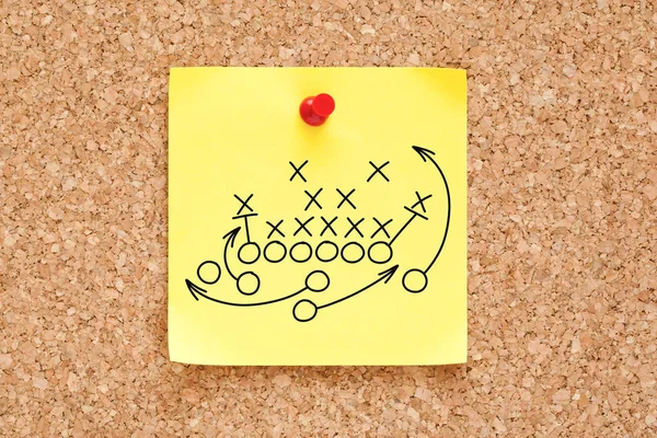 American Football Playbook Tactiques Sticky Note — Photo