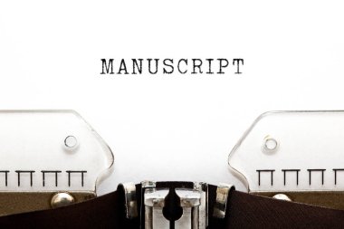 Word Manuscript Typed On Vintage Typewriter clipart