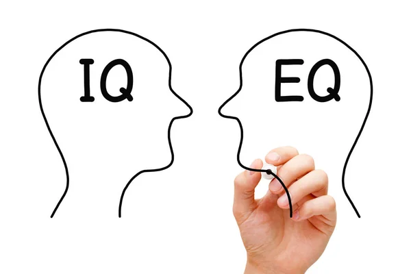 Iq Versus Eq Begreppet emotionell intelligens — Stockfoto