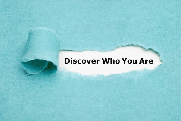 Descubra quem você está encontrando você mesmo Conceito — Fotografia de Stock