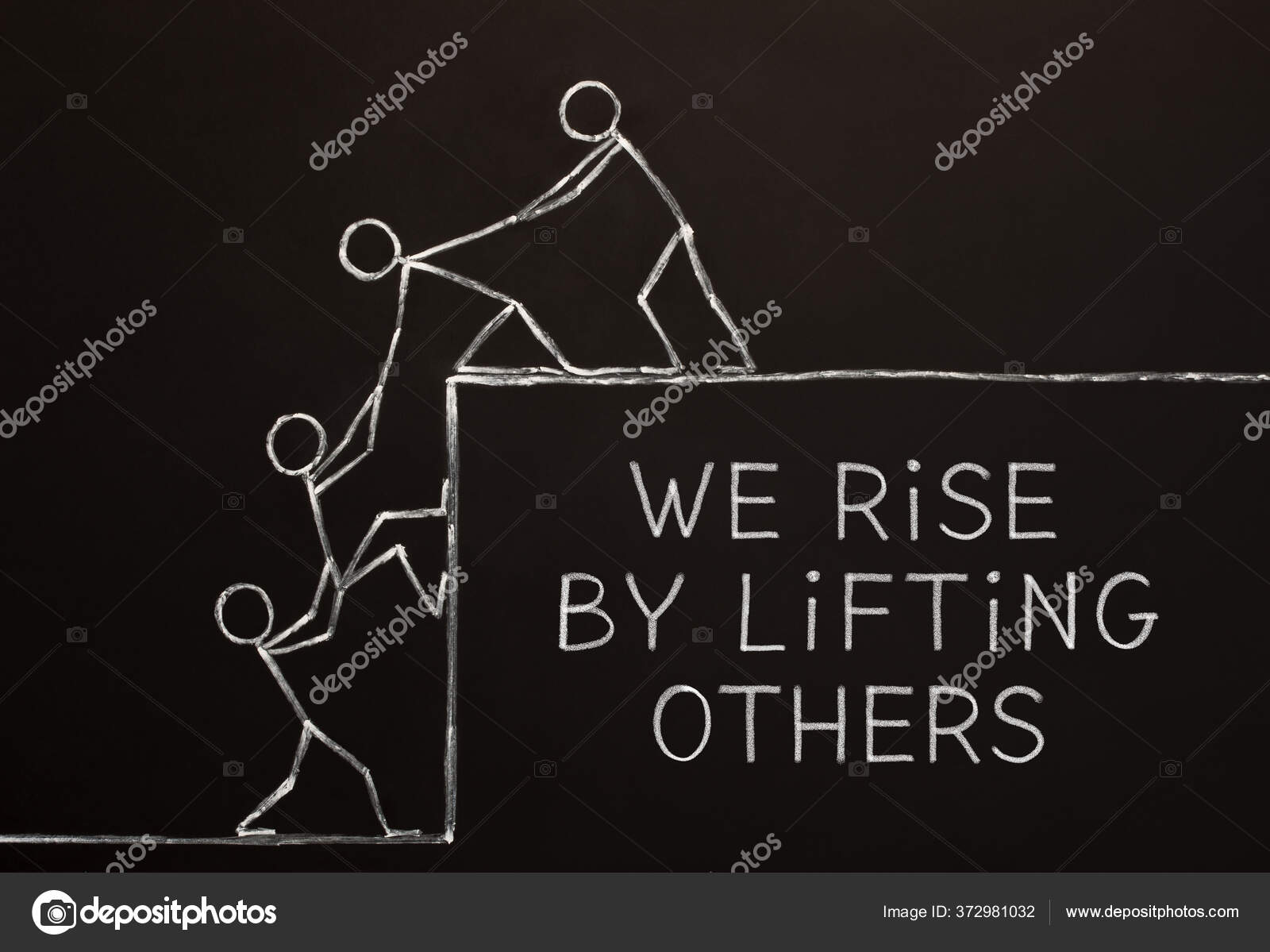Quote Rise Lifting Others Handdrawn Altruism Kindness Unselfishness Teamwork Concept Stock Photo By C Ivelin