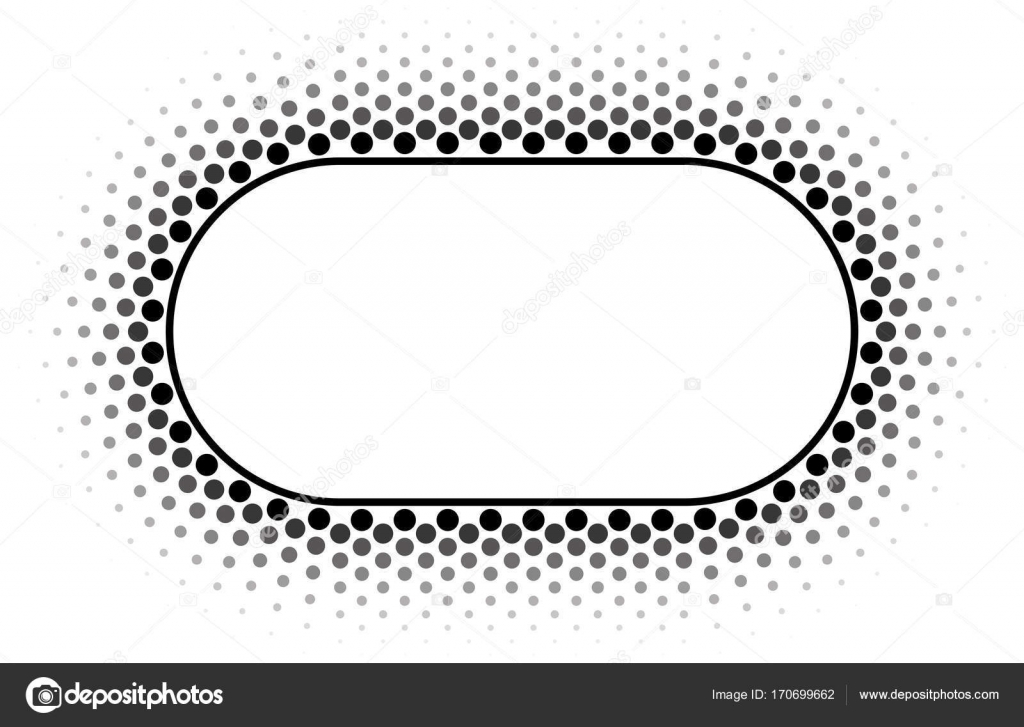 Halftone Circle Frame Vector Design Element Stock Vector
