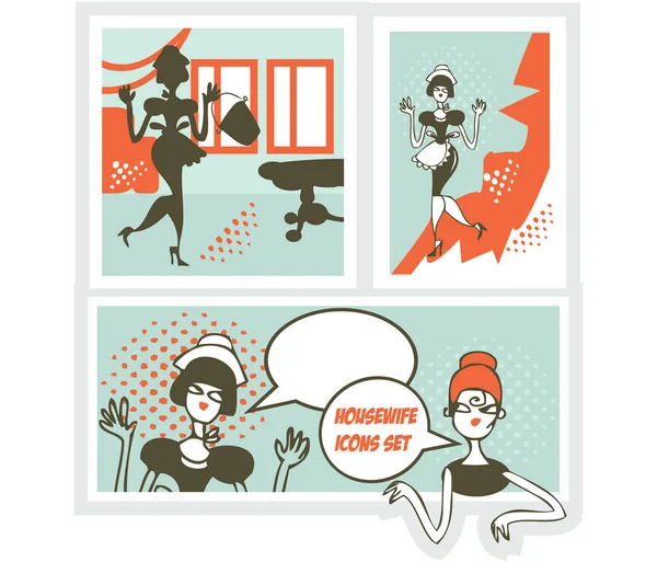 Housewifes icons set - design elements collection — Stock Photo, Image